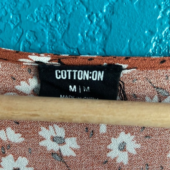 Brown Floral Midi Waist Button Up Midi Dress - Picture 4 of 4